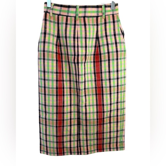 Zara Multicolor Plaid Midi Skirt medium - Picture 3 of 11